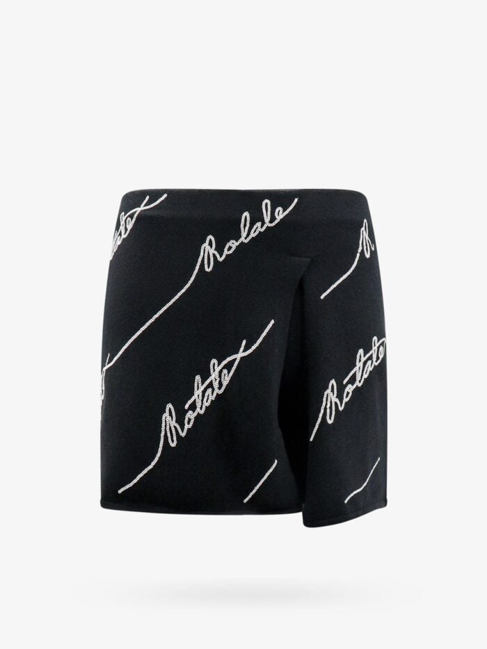 ROTATE Cotton Blend Shorts With Contrasting Logo