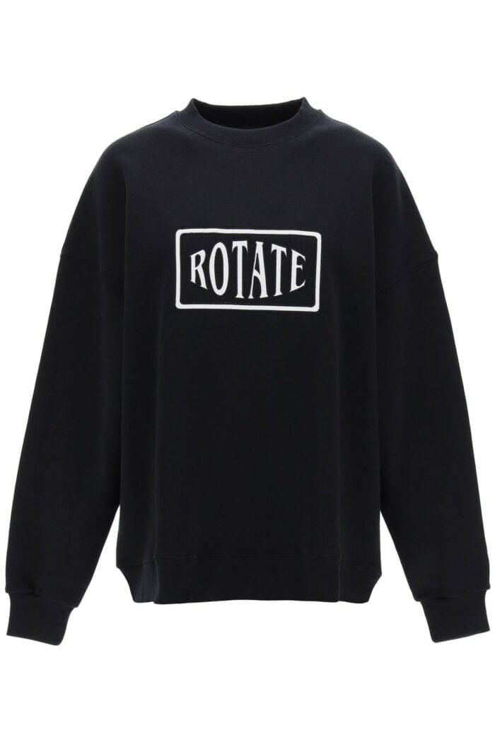 ROTATE Crew-neck Sweatshirt With Logo Embroidery