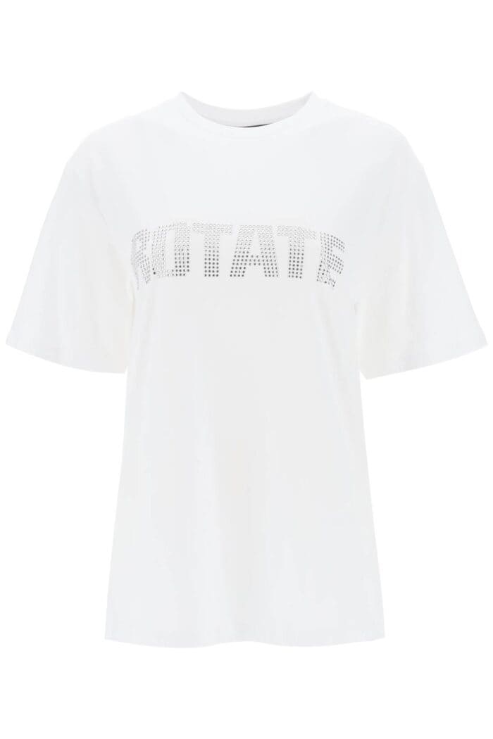 Rotate Crew-neck T-shirt With Crystal Logo