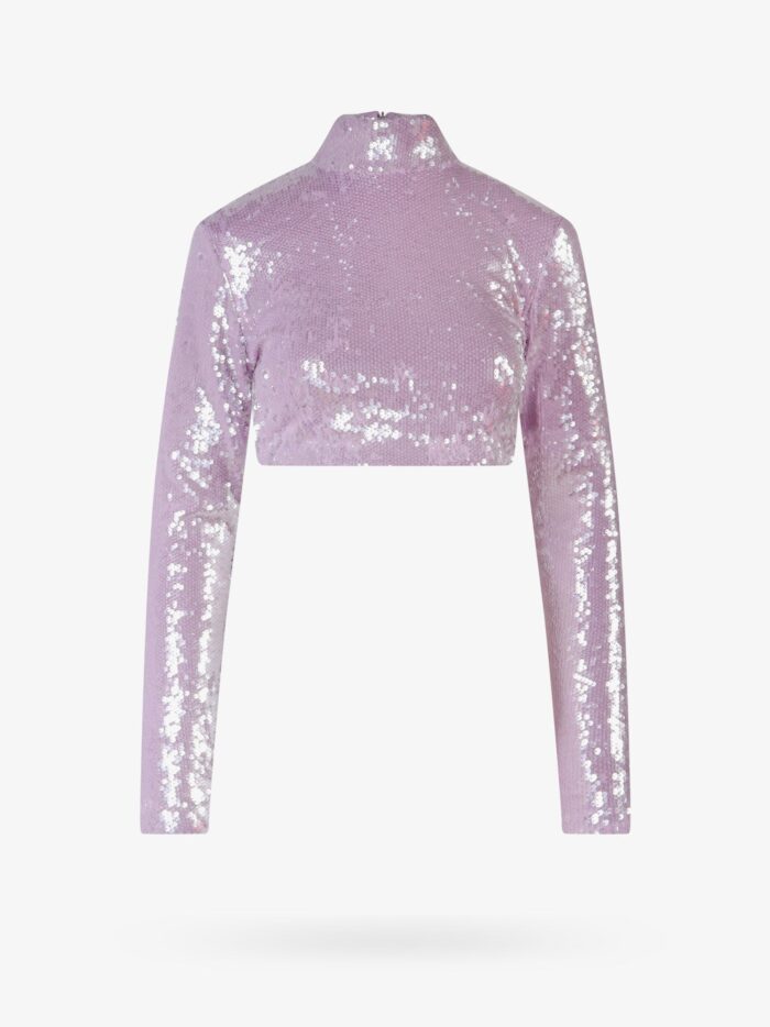 ROTATE Crop Fit Top With All-over Sequins
