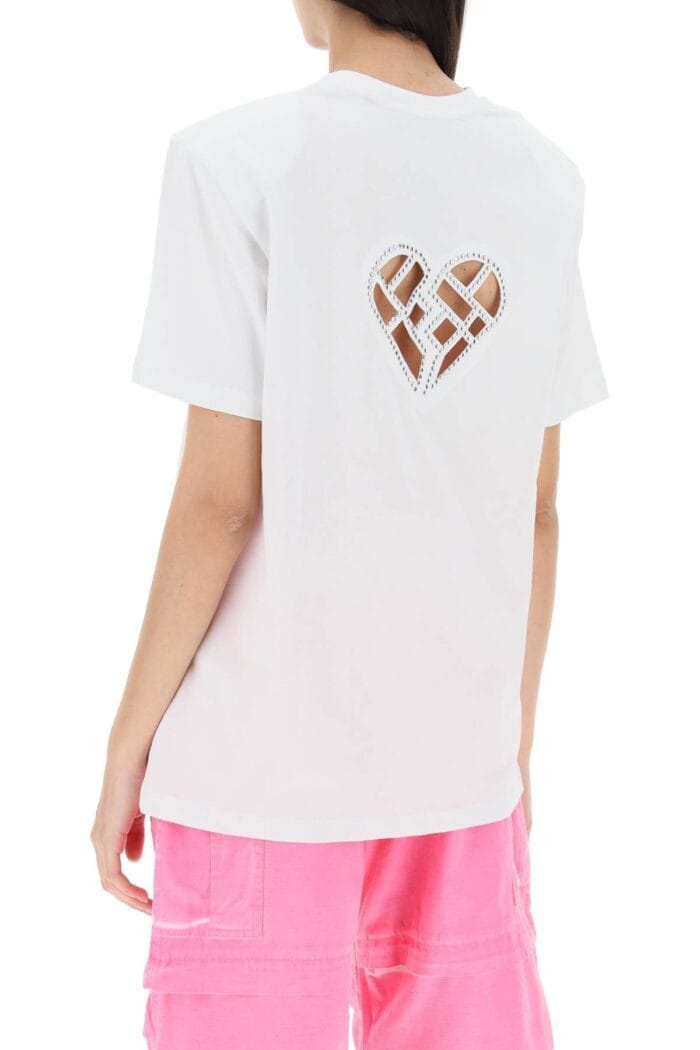 Rotate Crystal Cut-out T-shirt