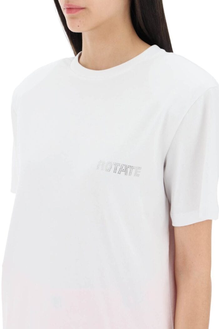 Rotate Crystal Cut-out T-shirt