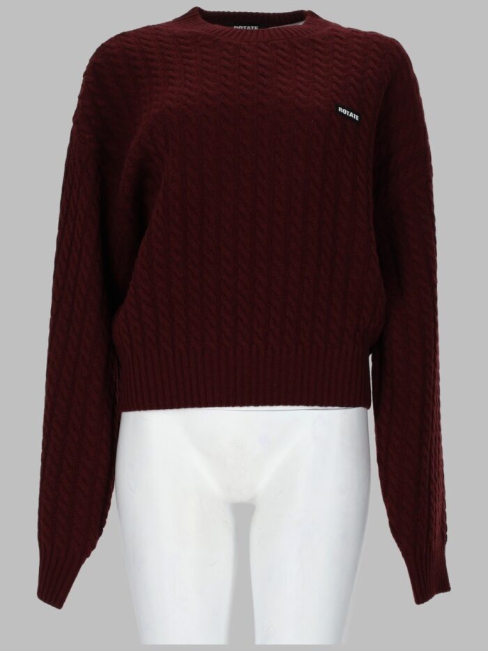 ROTATE MAGLIA A TRECCE IN LANA E CASHMERE