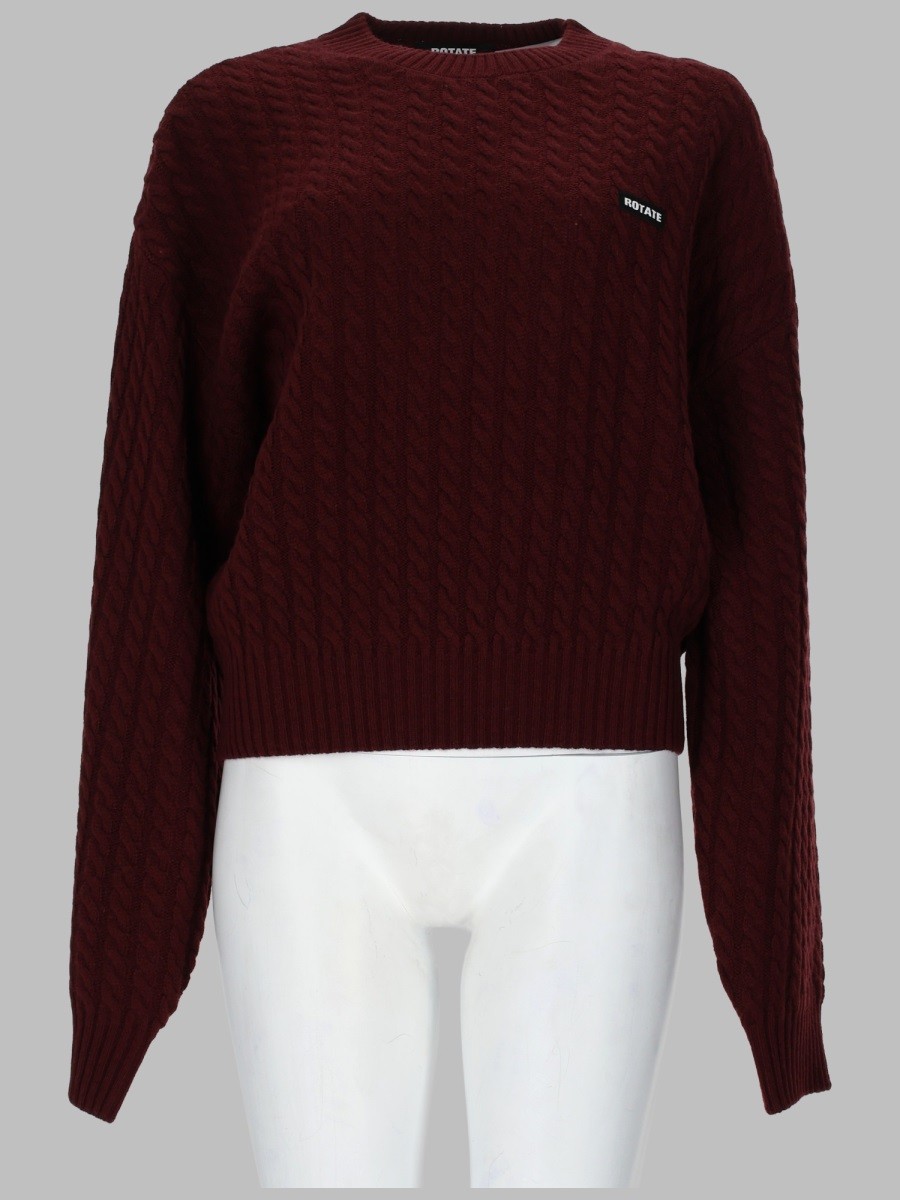 ROTATE MAGLIA A TRECCE IN LANA E CASHMERE