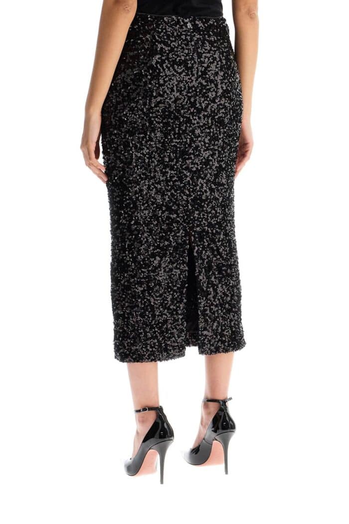 ROTATE Midi Sequin Skirt In