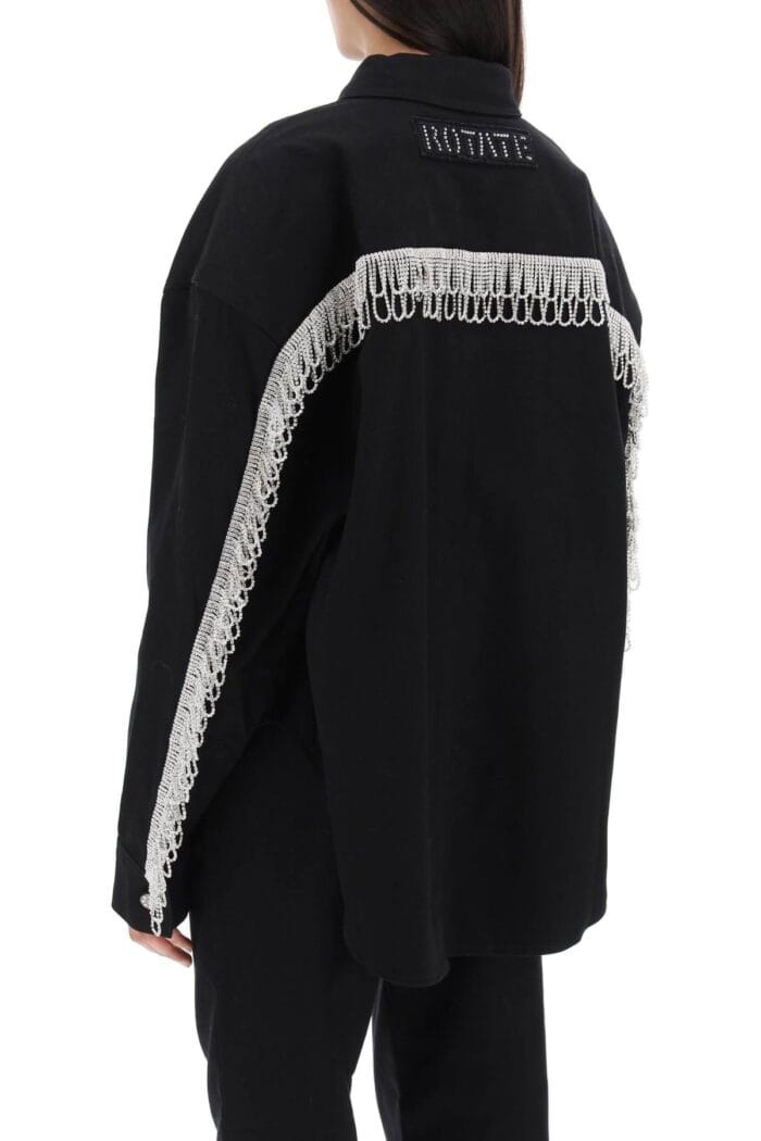 Rotate Overshirt With Crystal Fringes