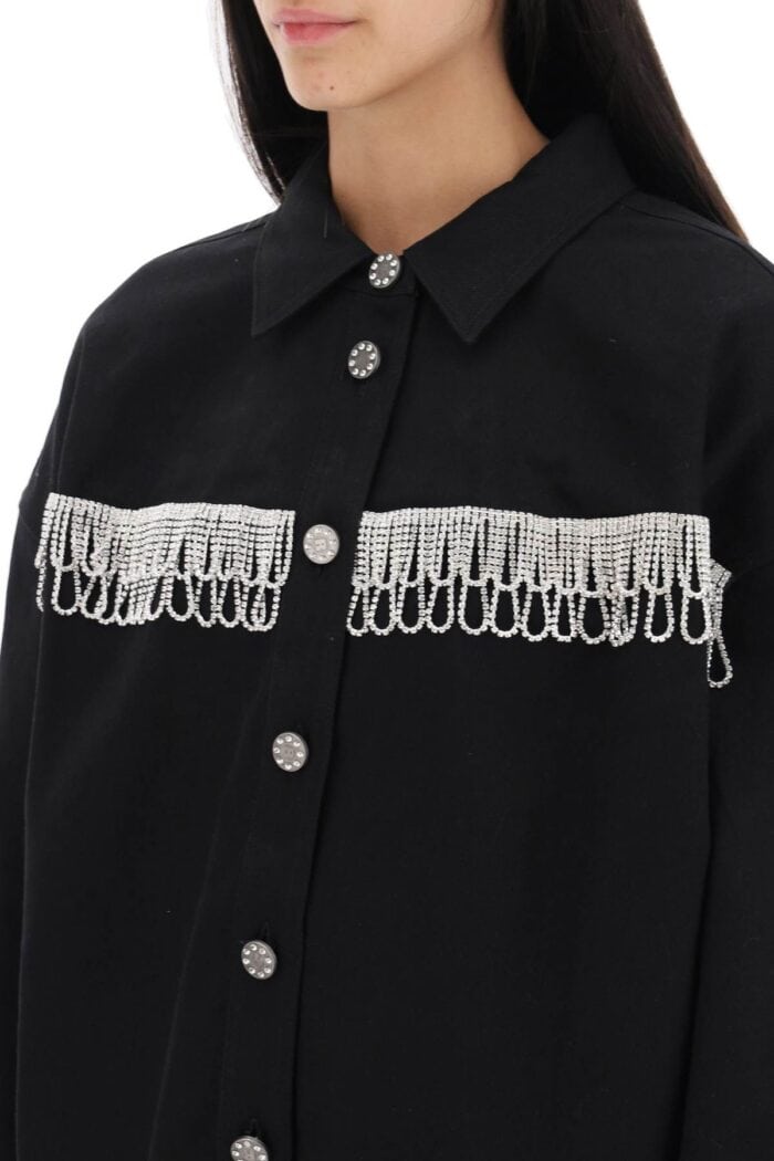 Rotate Overshirt With Crystal Fringes