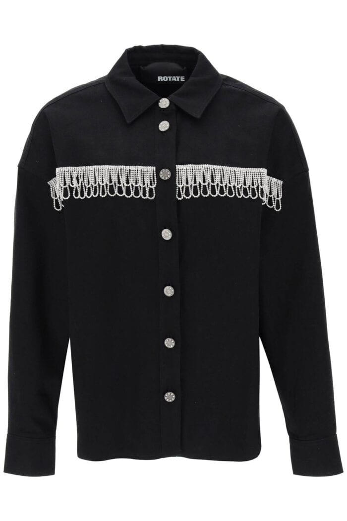 Rotate Overshirt With Crystal Fringes