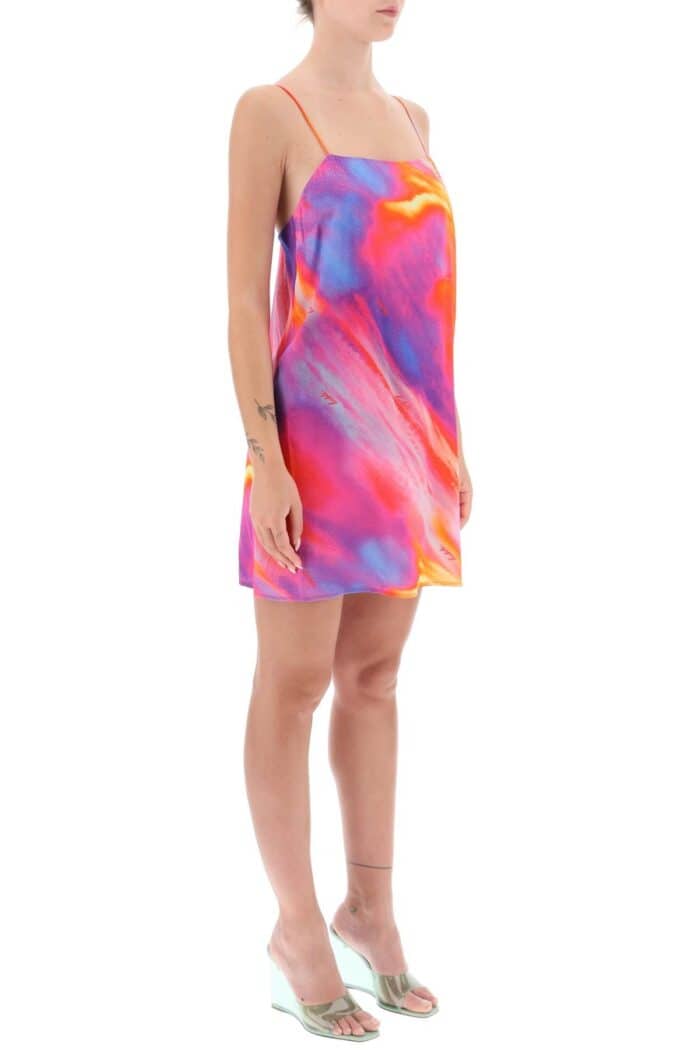 Rotate Printed Jacquard Mini Dress