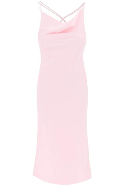 ROTATE Satin Midi Slip Dress For A