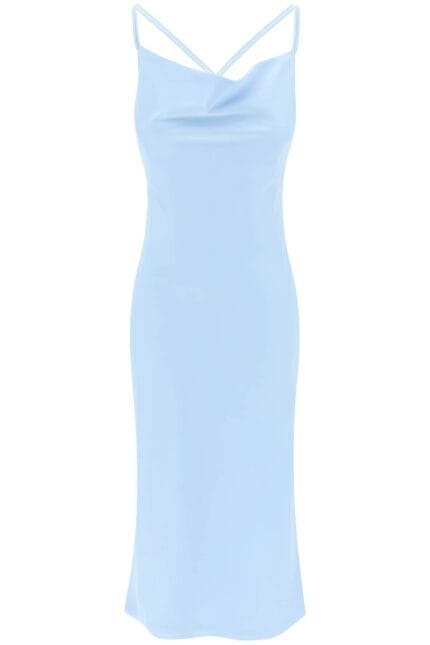 ROTATE Satin Midi Slip Dress For A