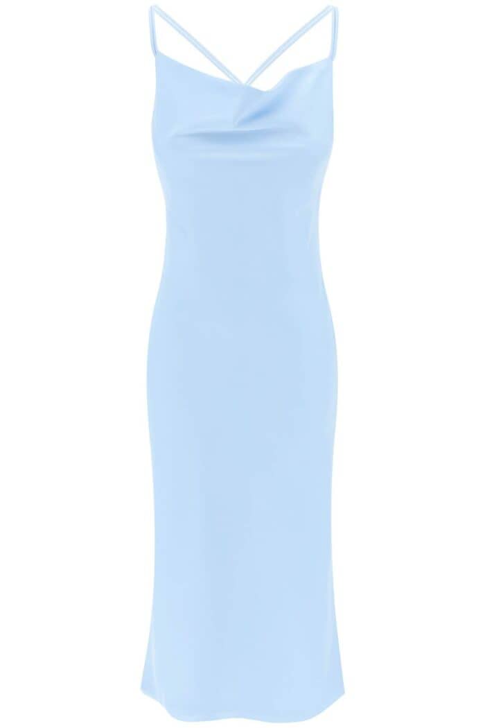 ROTATE Satin Midi Slip Dress For A