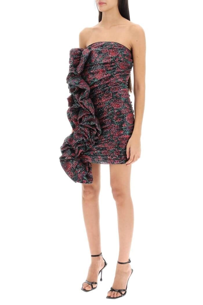 ROTATE Sequined Strapless Mini Dress