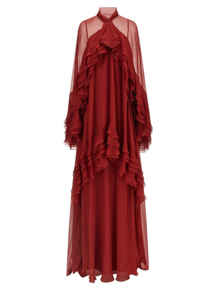 alberta ferretti ruffle dress Alberta Ferretti Ruffle Dress