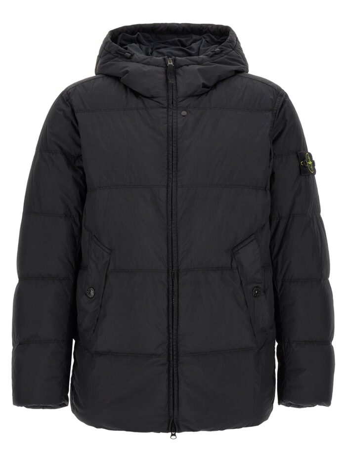 stone island ruffled effect down jacket Stone Island Ruffled Effect Down Jacket