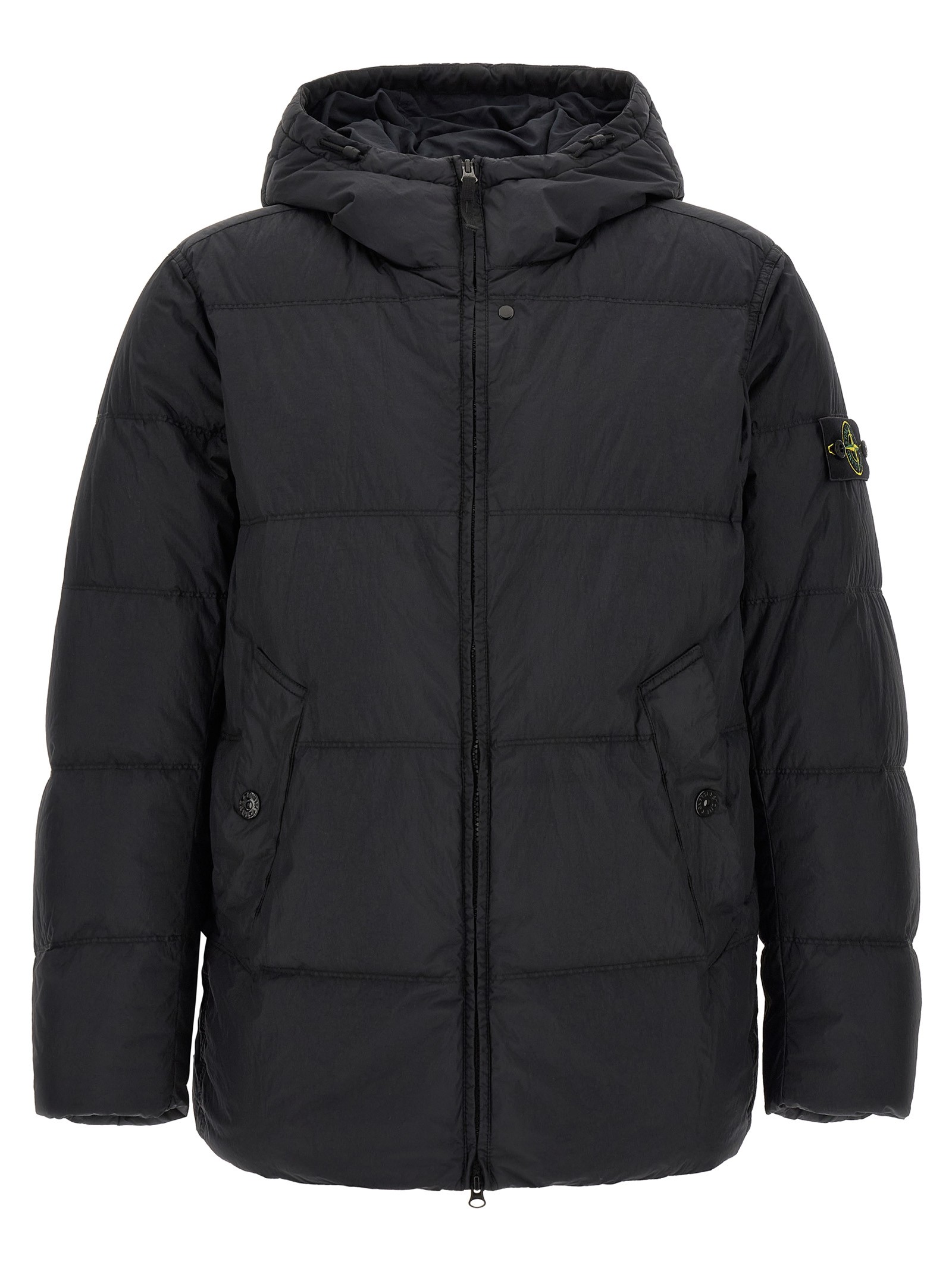 Stone Island Ruffled Effect Down Jacket