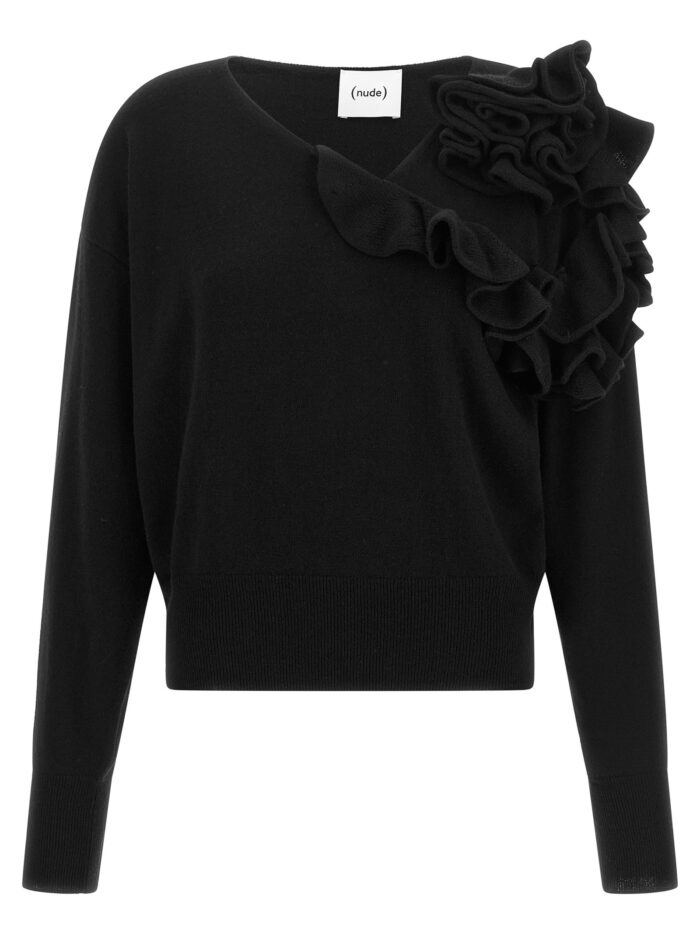 nude ruffled sweater NUDE Ruffled Sweater