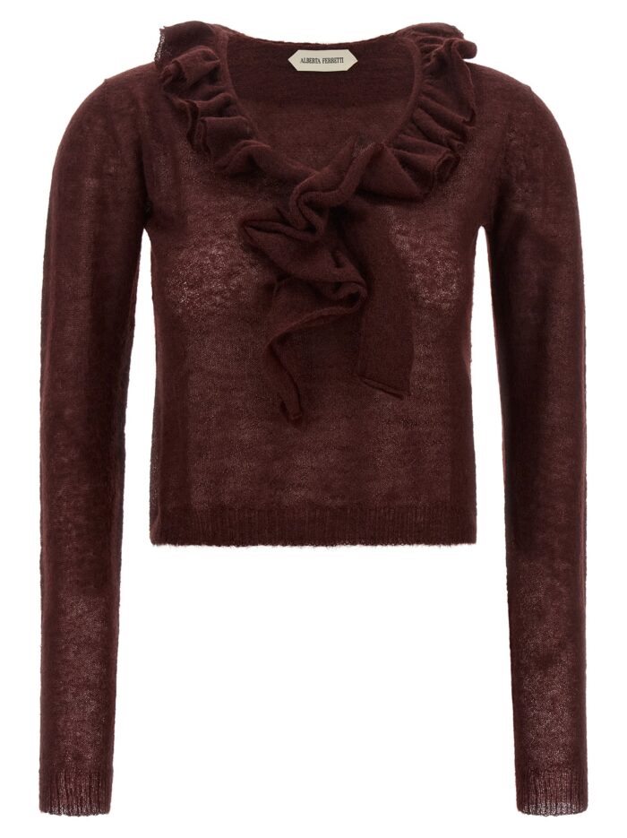 alberta ferretti ruffled sweater Alberta Ferretti Ruffled Sweater