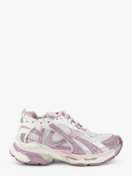 Balenciaga Runner Mesh Sneakers With Glitter Inserts