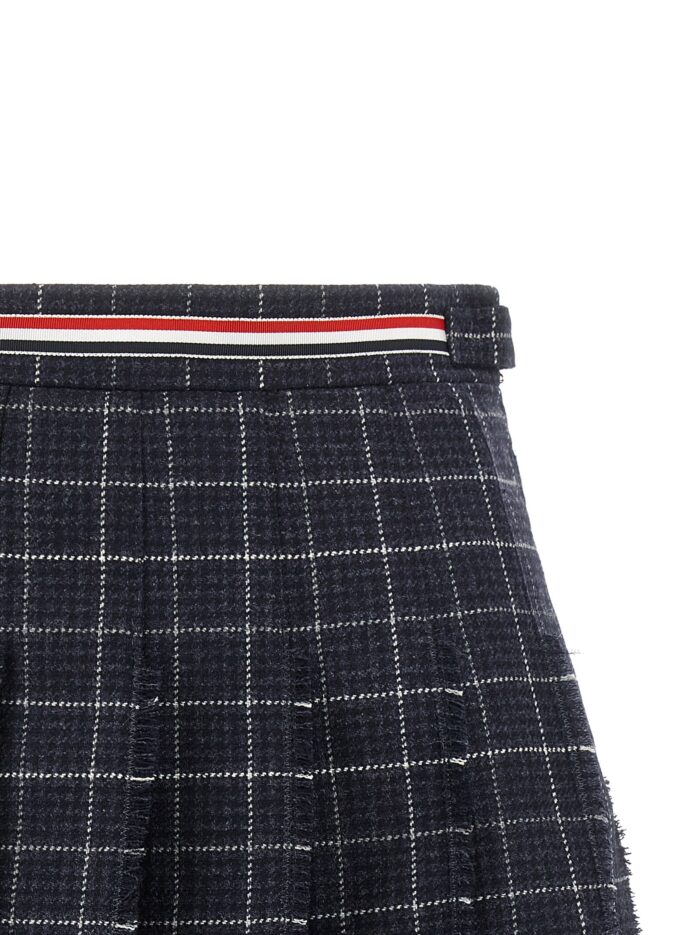 THOM BROWNE 'RWB' Pleated Tweed Skirt