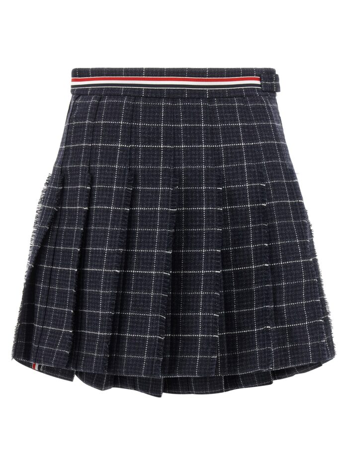 THOM BROWNE 'RWB' Pleated Tweed Skirt