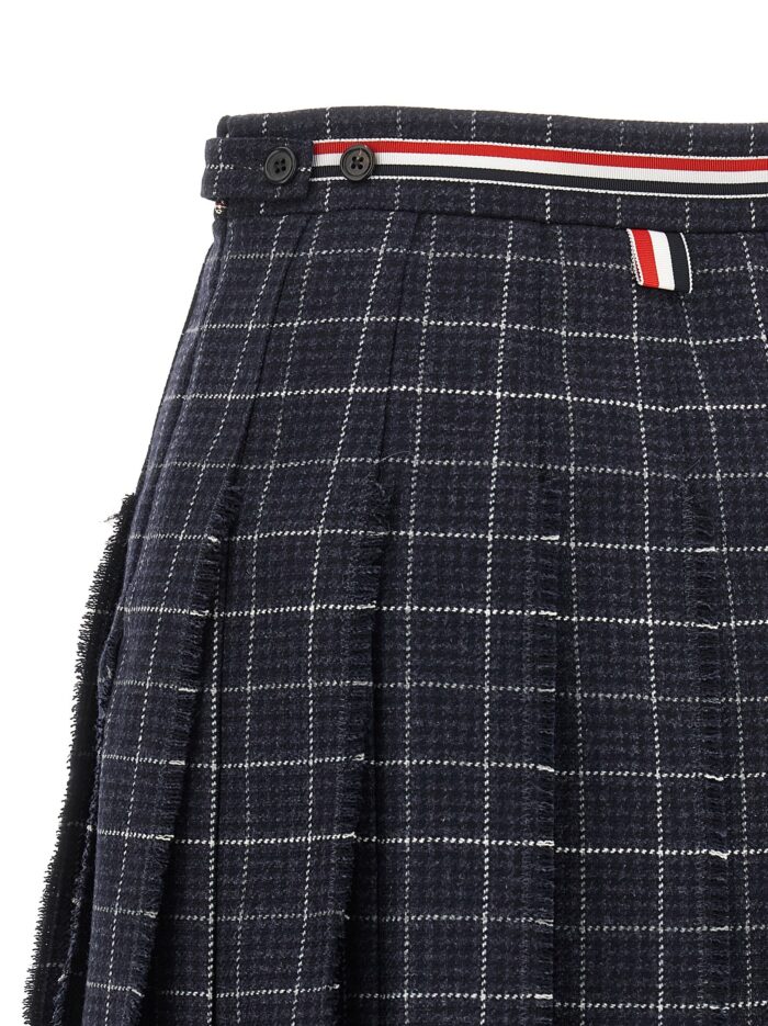 THOM BROWNE 'RWB' Pleated Tweed Skirt