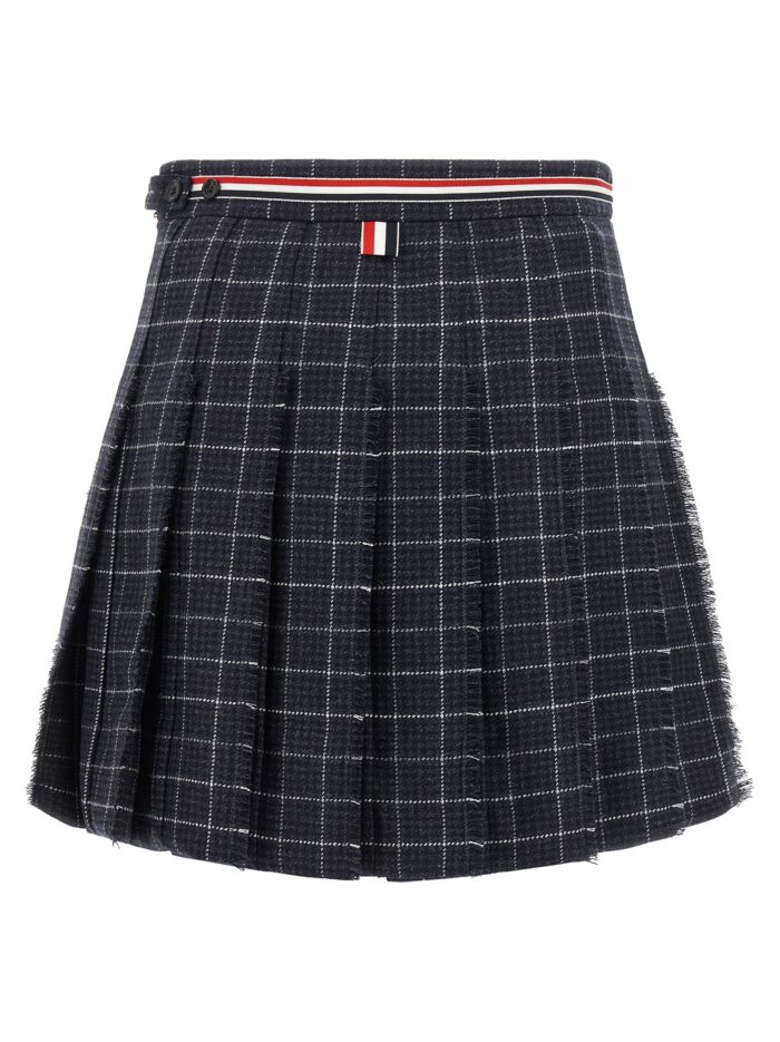 THOM BROWNE 'RWB' Pleated Tweed Skirt