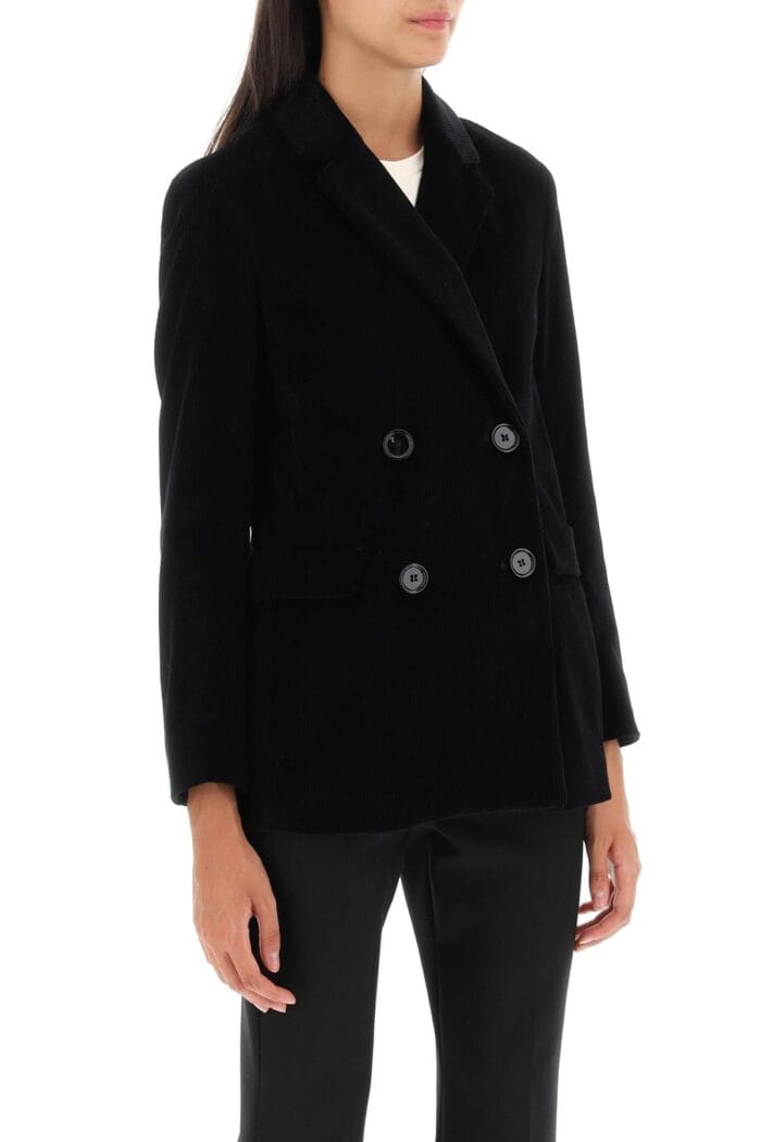 'S MAX MARA 'agente' Double-breasted Corduroy Blazer