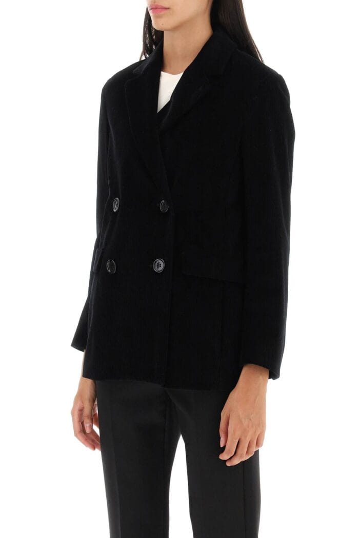 'S MAX MARA 'agente' Double-breasted Corduroy Blazer