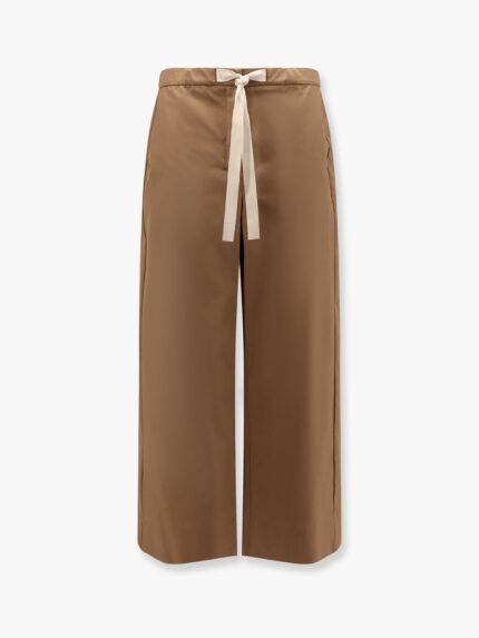 'S MAX MARA Argento Cotton Trouser