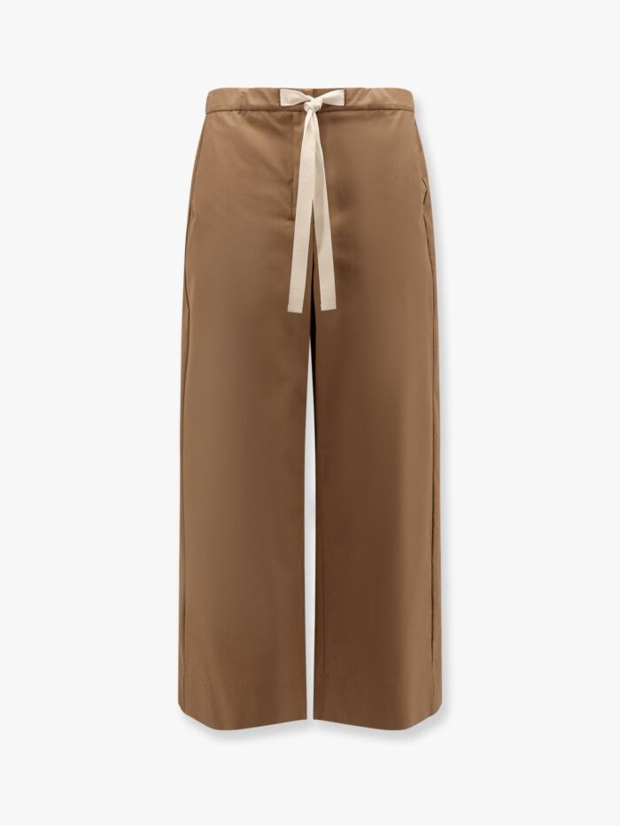 'S MAX MARA Argento Cotton Trouser