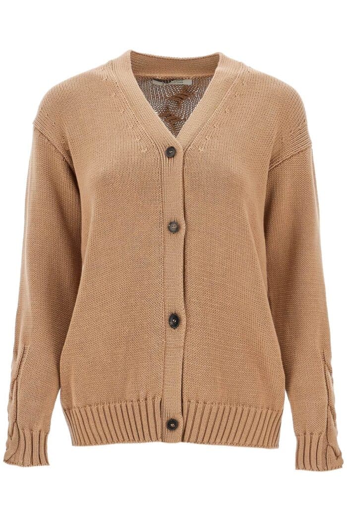 'S MAX MARA Cotton Knit Cardigan Sweater