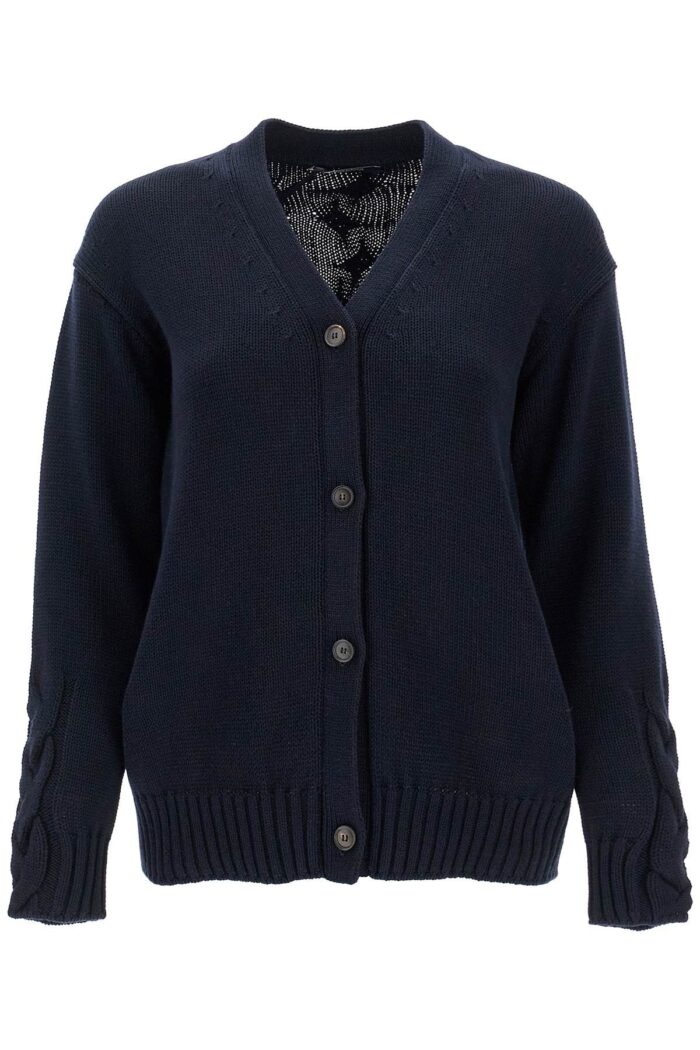 'S MAX MARA Cotton Knit Cardigan Sweater