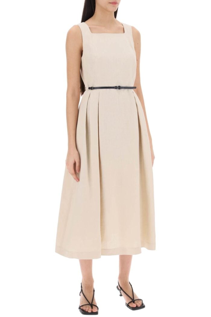 'S MAX MARA "cyprus Linen Midi Dress"