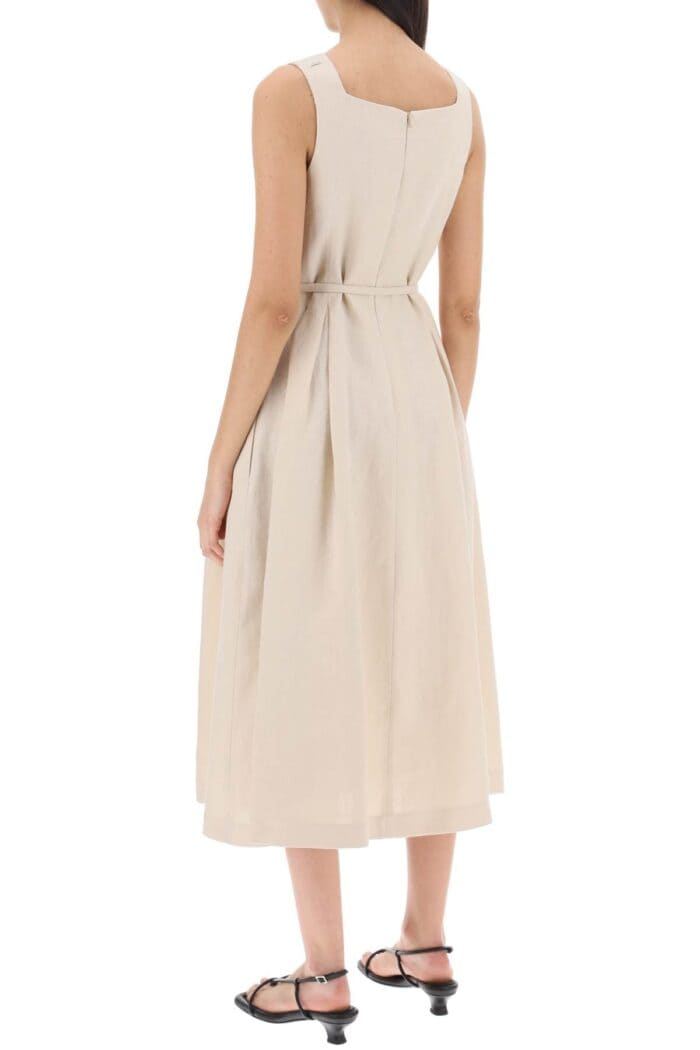 'S MAX MARA "cyprus Linen Midi Dress"