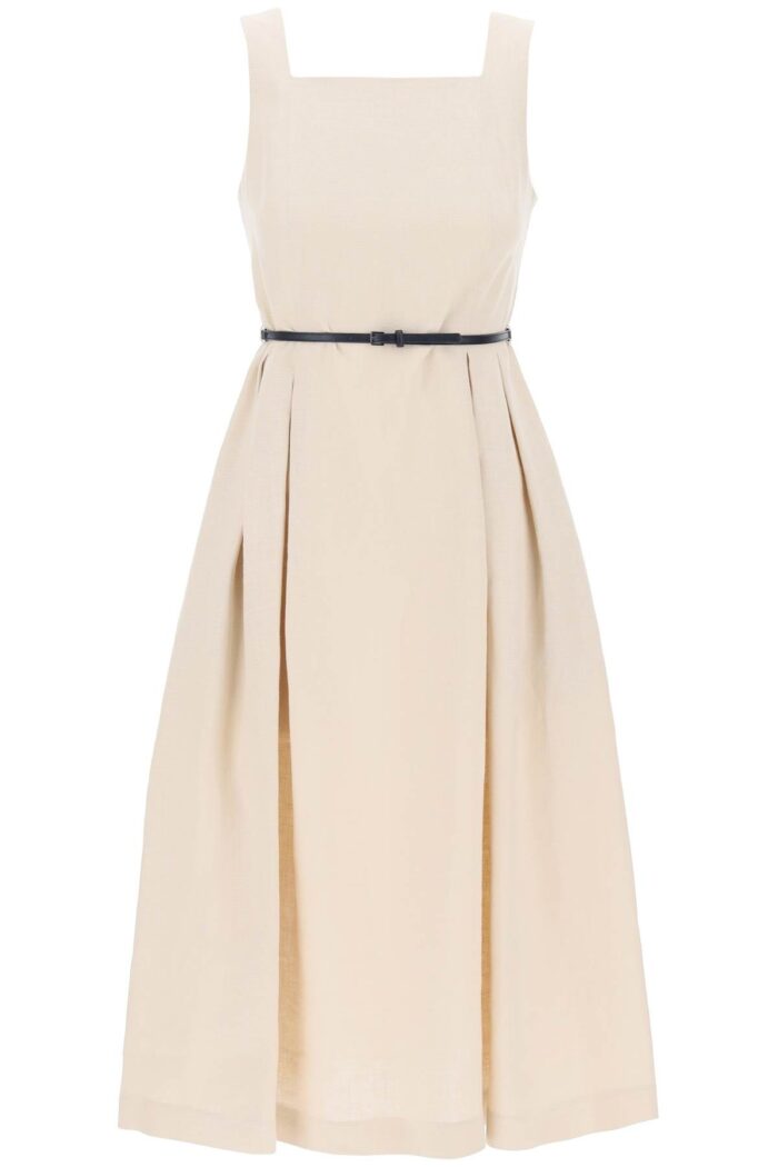 'S MAX MARA "cyprus Linen Midi Dress"