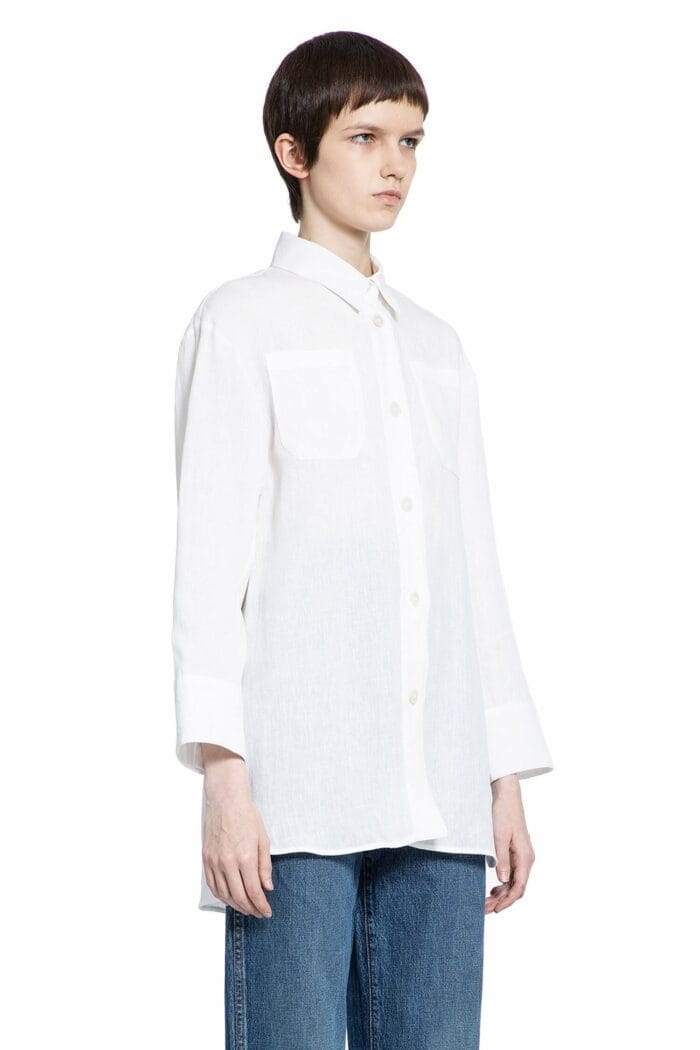 S MAX MARA Daria Linen Canvas Shirt