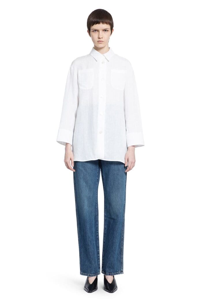 S MAX MARA Daria Linen Canvas Shirt