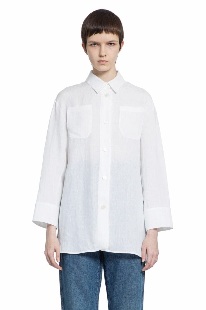 S MAX MARA Daria Linen Canvas Shirt