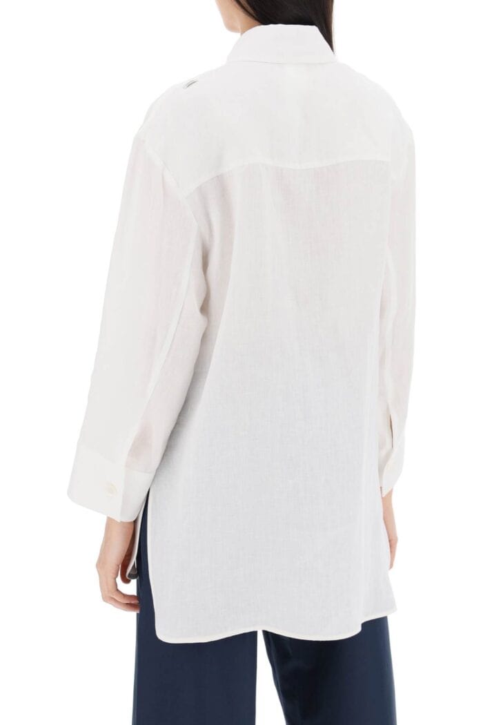 'S MAX MARA Daria Linen Shirt With Three-quarter Sleeves