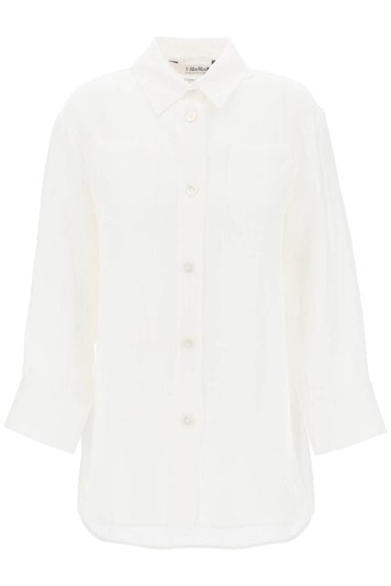 'S MAX MARA Daria Linen Shirt With Three-quarter Sleeves