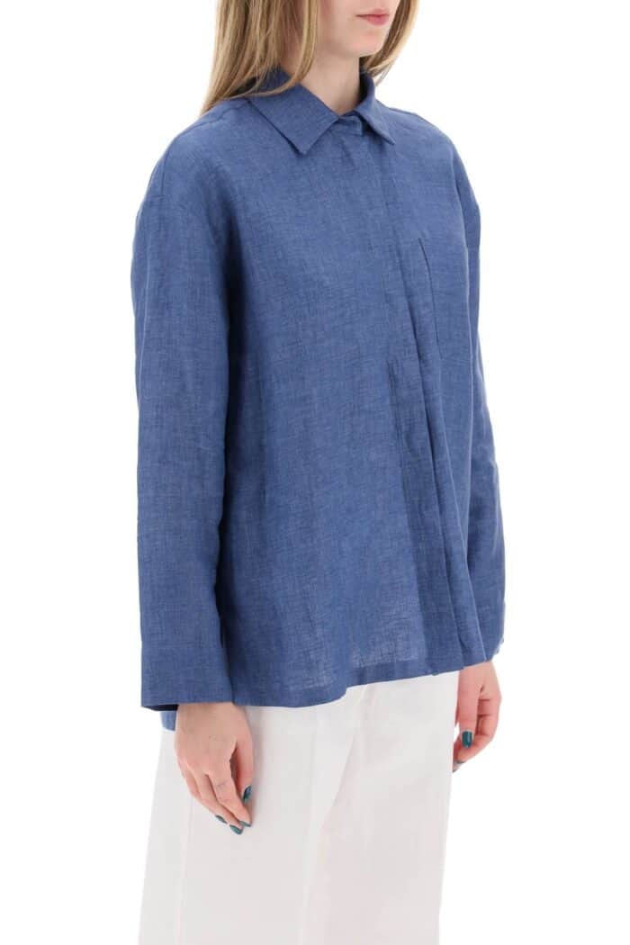 'S MAX MARA Kasia Linen Shirt In Canvas Fabric
