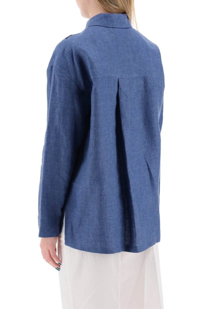 'S MAX MARA Kasia Linen Shirt In Canvas Fabric