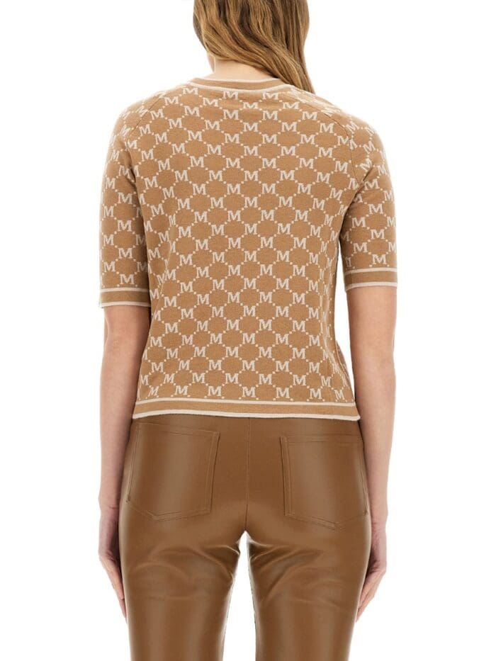 S MAX MARA KNITTED "ARCADES" T-SHIRT