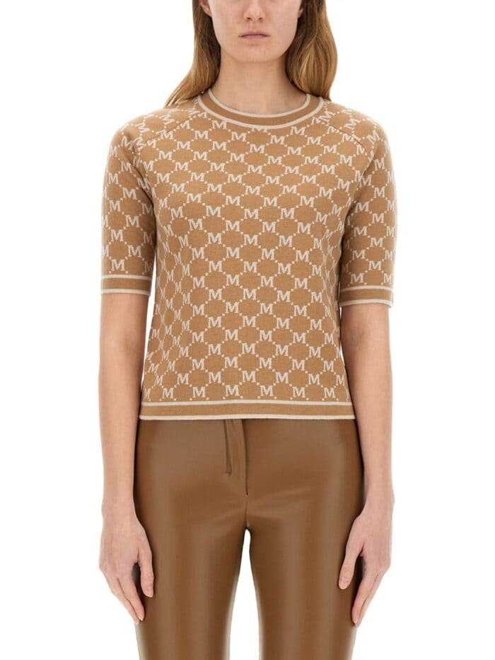 S MAX MARA KNITTED "ARCADES" T-SHIRT