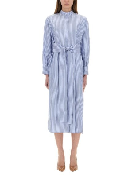 S MAX MARA "LIGHT BLUE" MIDI DRESS