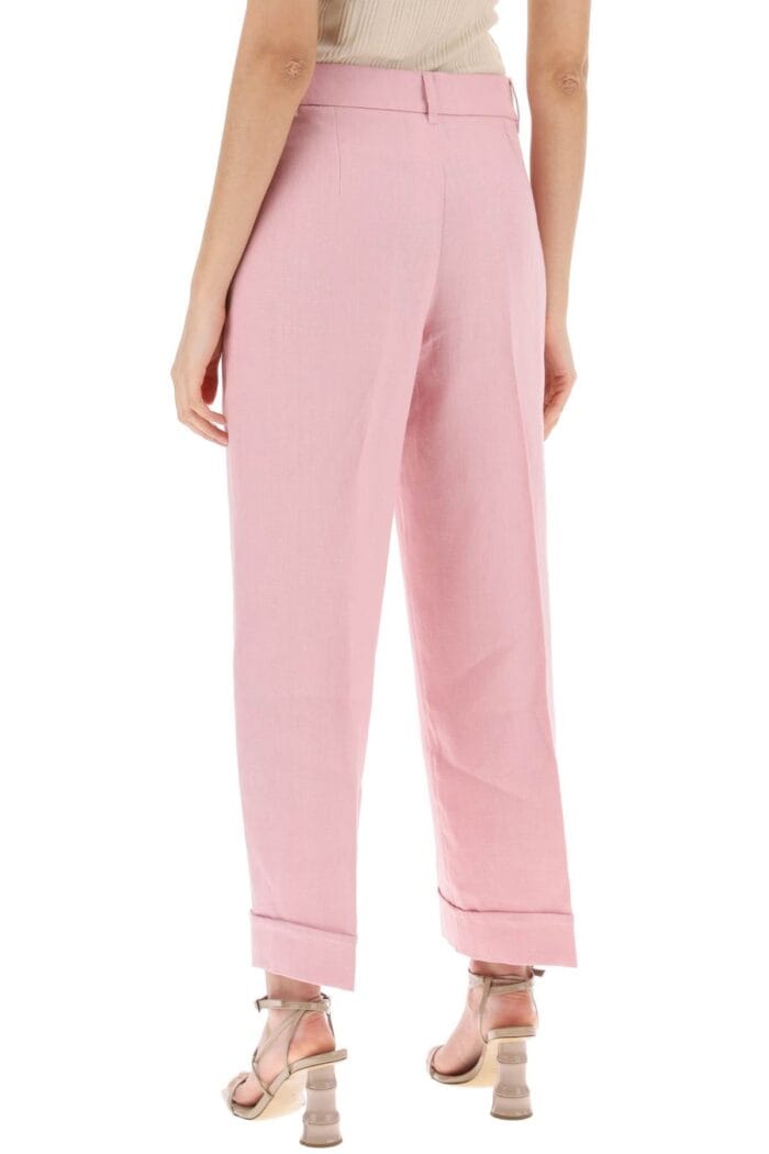 'S MAX MARA 'linen Cigarette Pants In 'salix