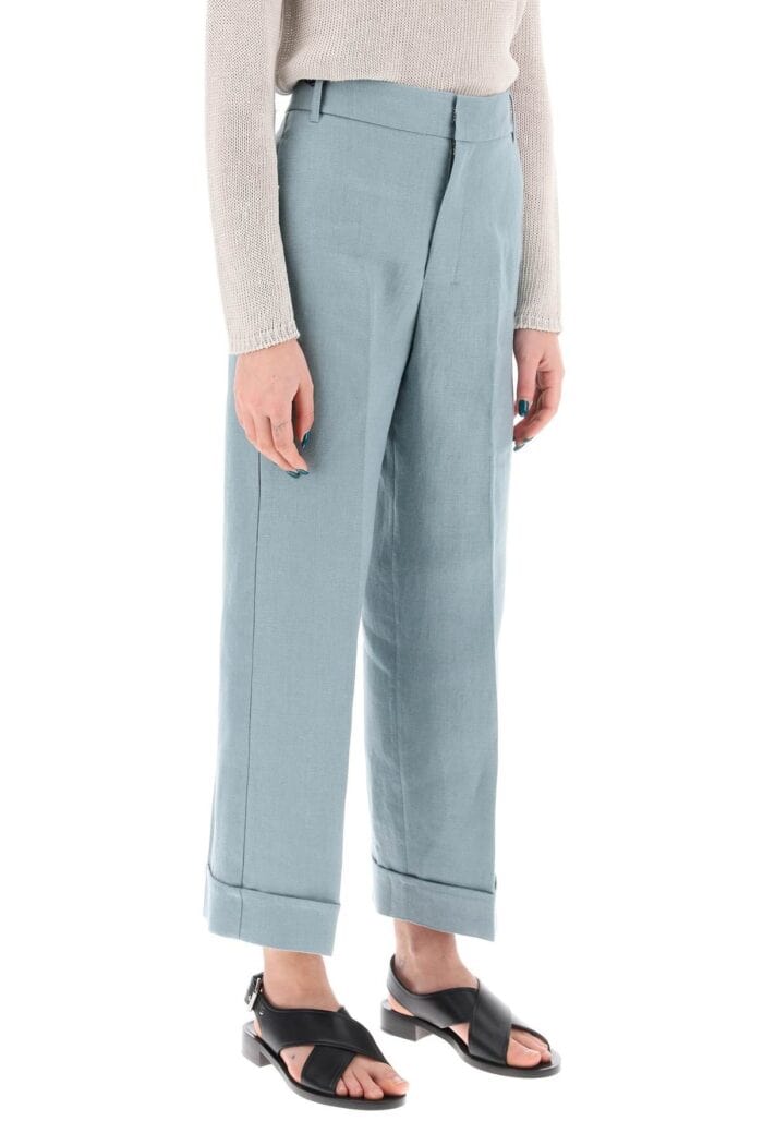 'S MAX MARA Linen Cigarette Pants In Salix Style