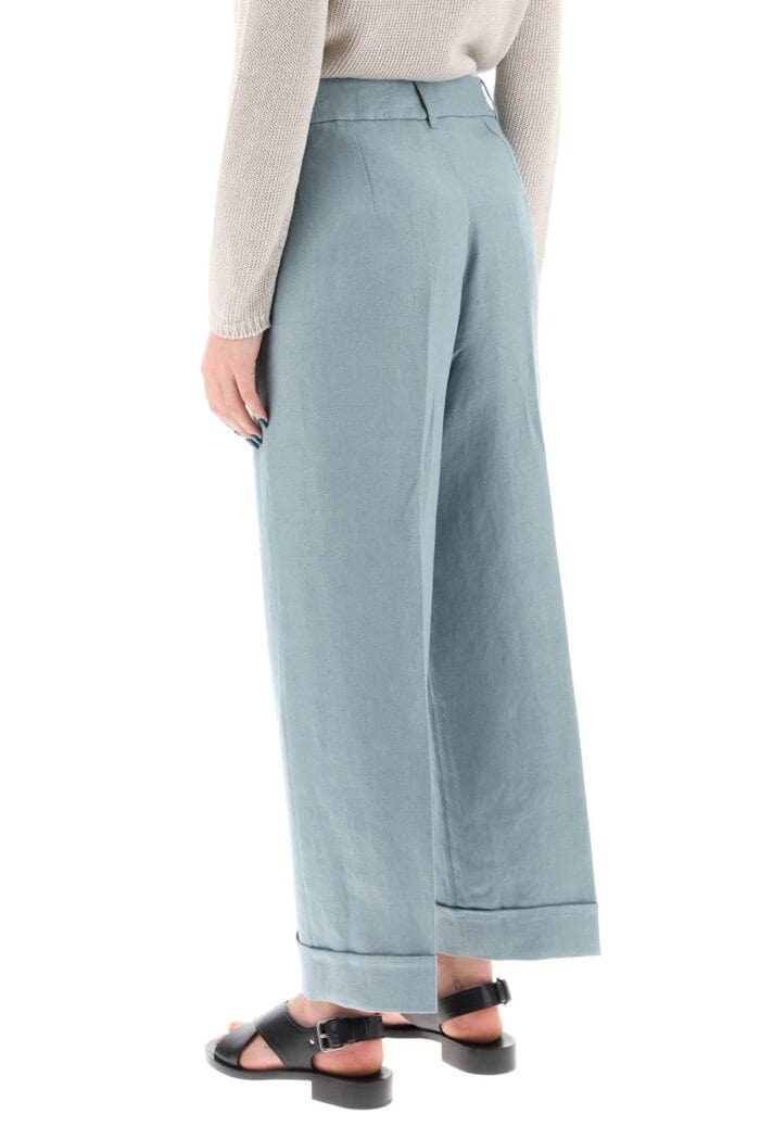 'S MAX MARA Linen Cigarette Pants In Salix Style