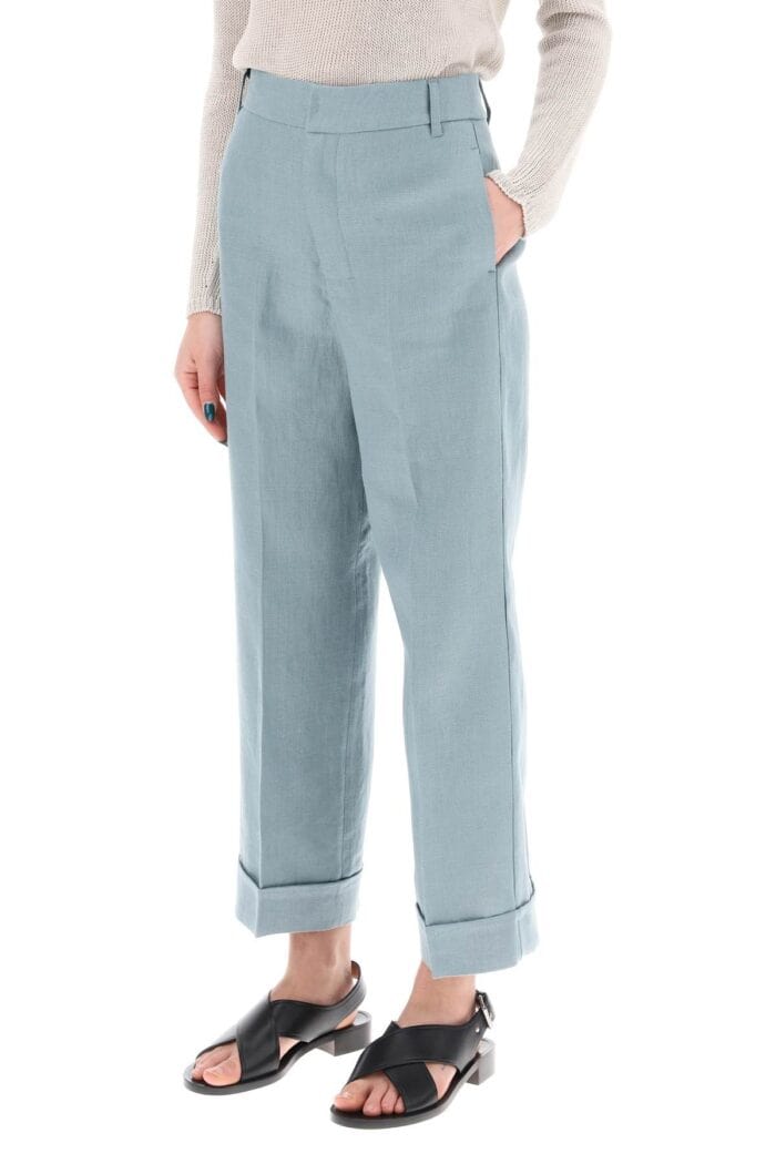 'S MAX MARA Linen Cigarette Pants In Salix Style